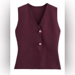 Zara Burgundy Knit Top